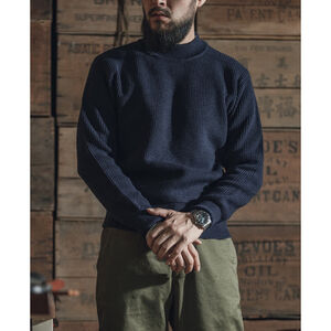 Bronson 1930s Retro USN Wool Sweater Warm Thick Men Knit Sweater Heavy 42